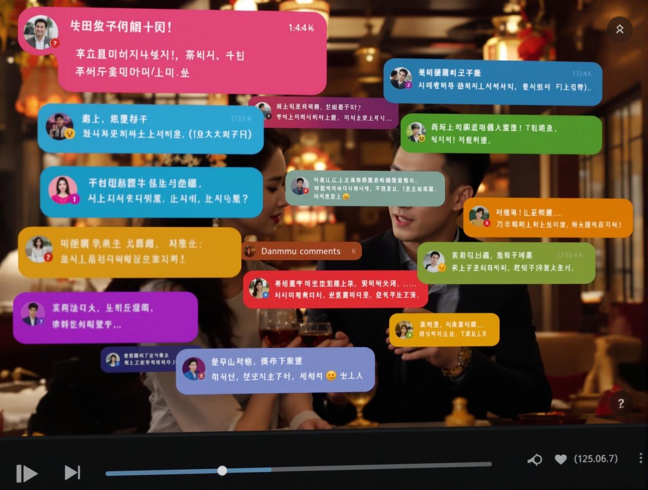 影视h弹幕截图 - 实时互动效果